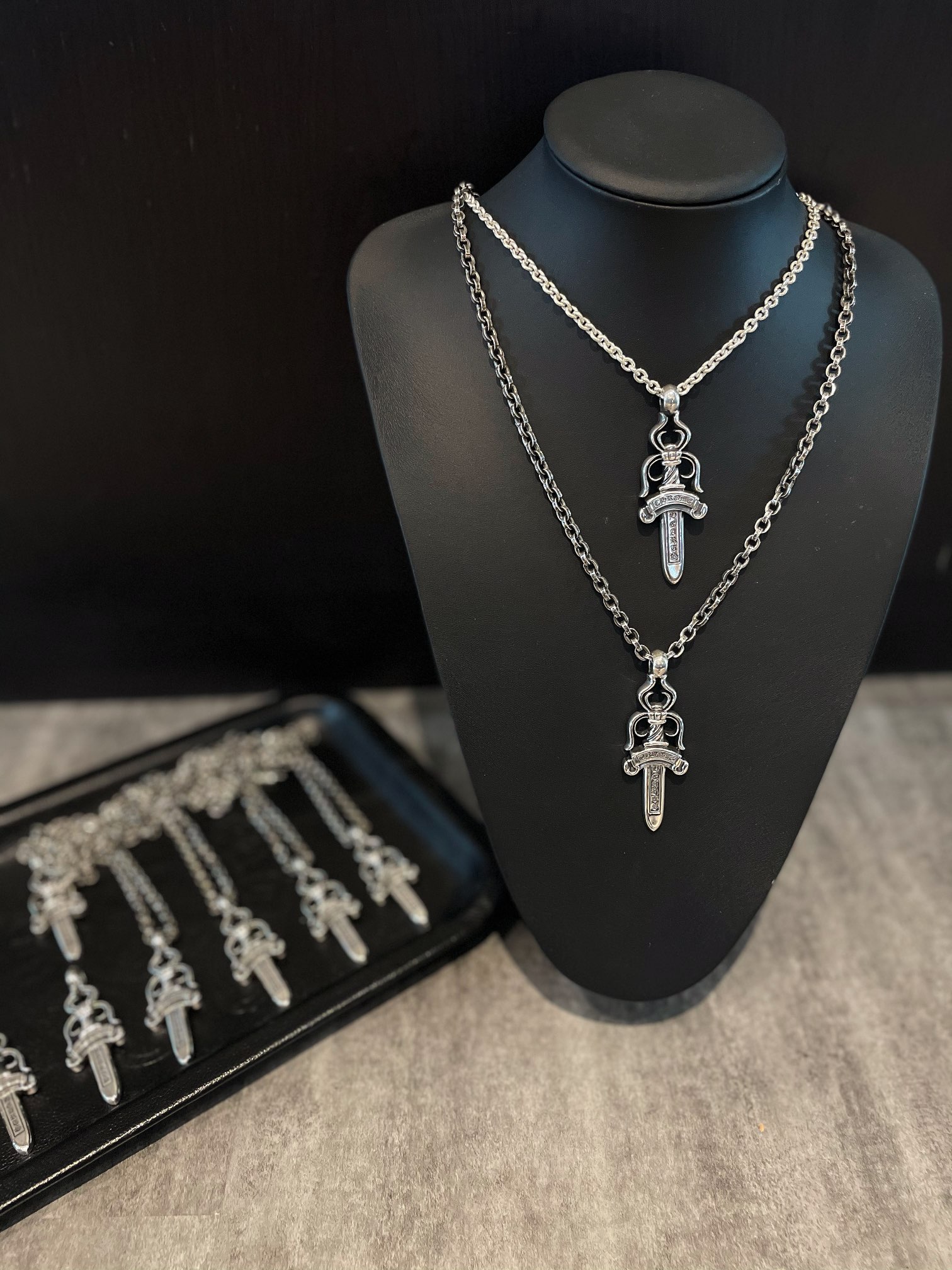 Chrome Hearts 𝐂𝐡𝐫𝐨𝐦𝐞 𝐡𝐞𝐚𝐫𝐭𝐬 克罗心大宝剑项链
