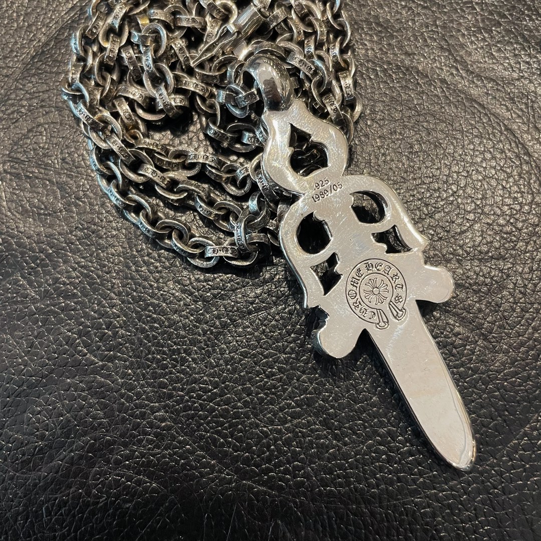 Chrome Hearts 𝐂𝐡𝐫𝐨𝐦𝐞 𝐡𝐞𝐚𝐫𝐭𝐬 克罗心大宝剑项链
