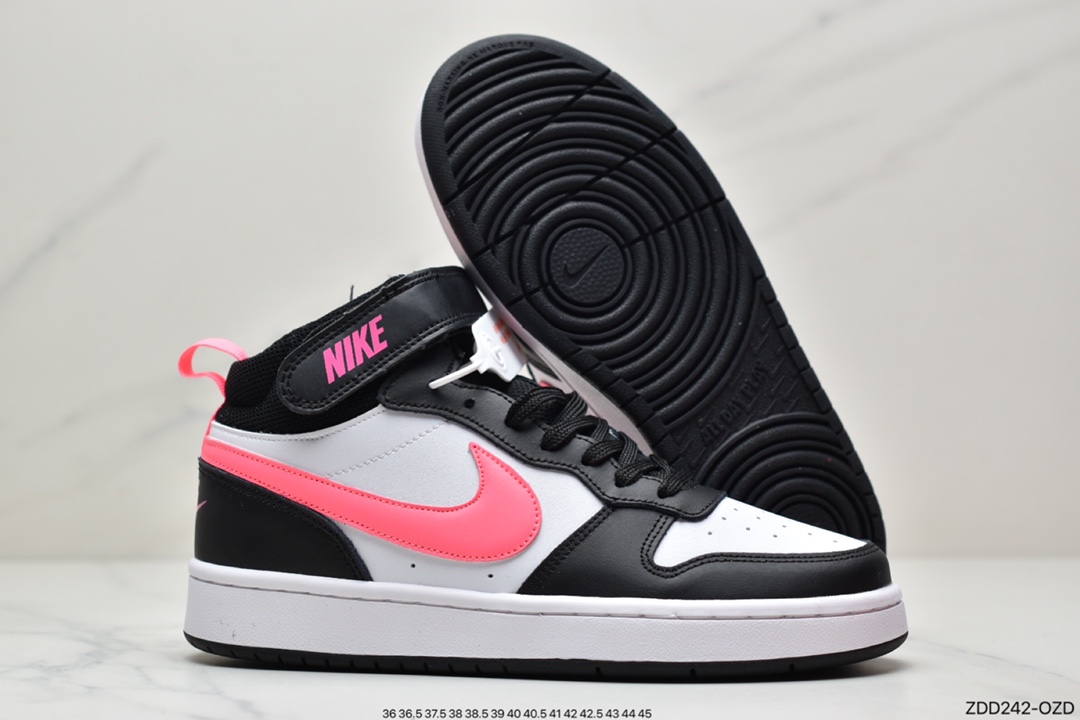 230 耐克Nike Court Borough Mid2 小AJ1高帮百搭休闲运动板鞋CD7782-107