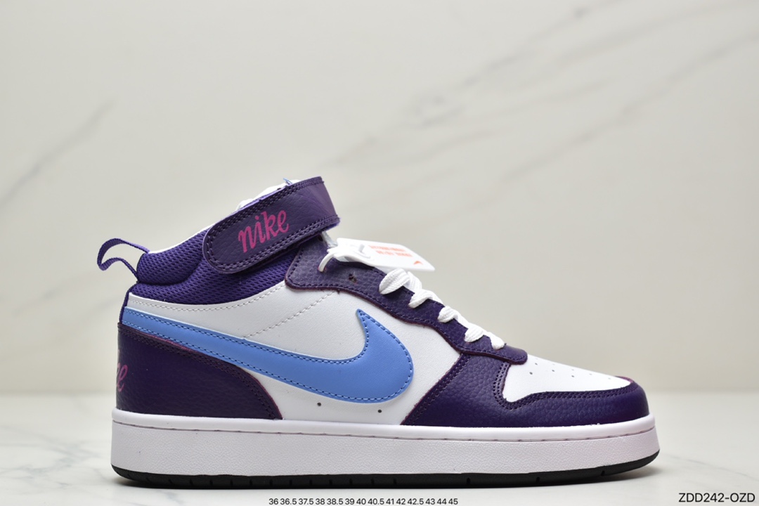 230 耐克Nike Court Borough Mid2 小AJ1高帮百搭休闲运动板鞋CD7782-107