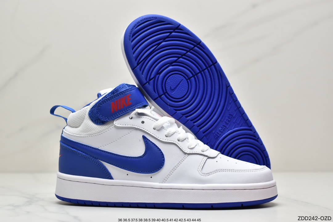 230 耐克Nike Court Borough Mid2 小AJ1高帮百搭休闲运动板鞋CD7782-107