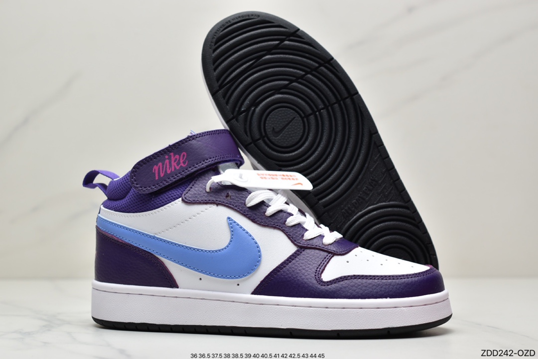 230 耐克Nike Court Borough Mid2 小AJ1高帮百搭休闲运动板鞋CD7782-107
