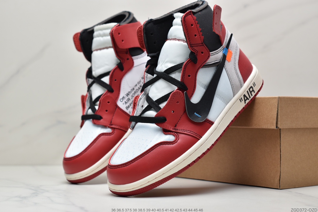 290 Air Jordan 1 x Off-White AJ1 乔丹1代联名款高帮篮球鞋AA3834