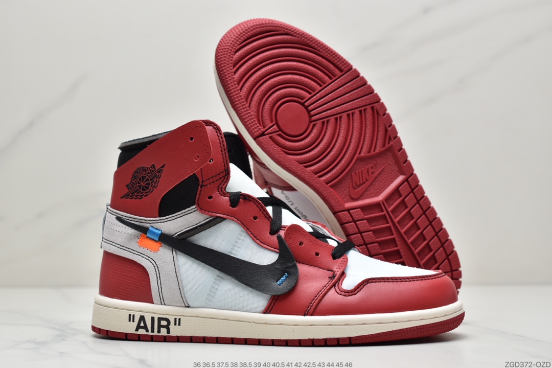 290 Air Jordan 1 x Off-White AJ1 乔丹1代联名款高帮篮球鞋AA3834