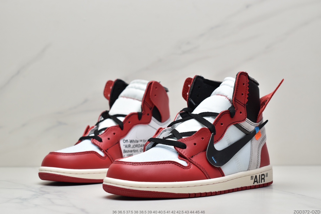290 Air Jordan 1 x Off-White AJ1 乔丹1代联名款高帮篮球鞋AA3834