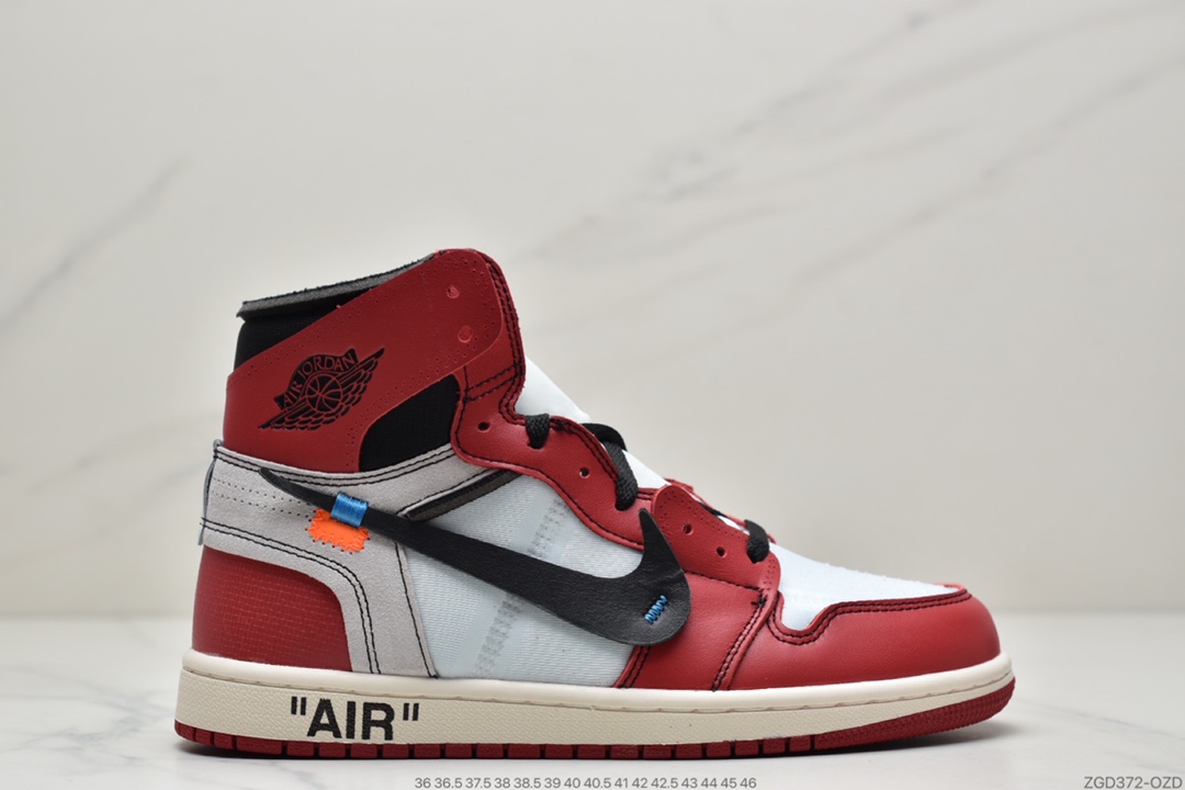 290 Air Jordan 1 x Off-White AJ1 乔丹1代联名款高帮篮球鞋AA3834