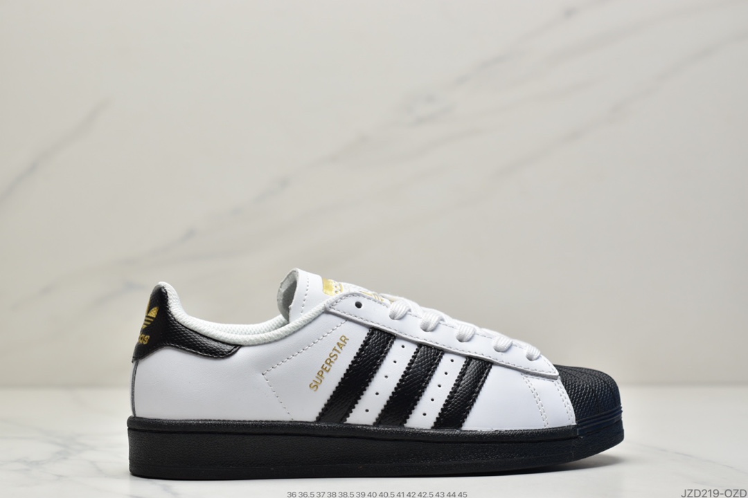 140 阿迪达斯adidas三叶草 Originals Superstar Metal Toe 漆皮黑FV3329