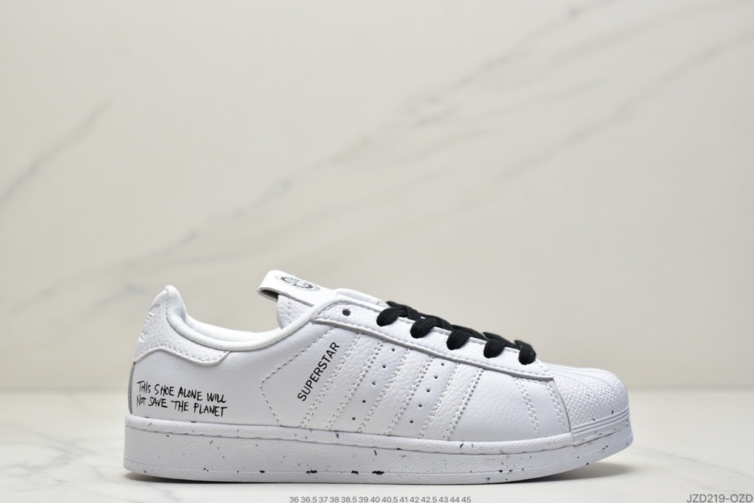 140 阿迪达斯adidas三叶草 Originals Superstar Metal Toe 漆皮黑FV3329