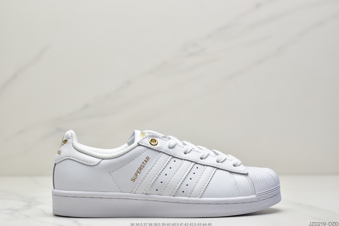 140 阿迪达斯adidas三叶草 Originals Superstar Metal Toe 漆皮黑FV3329