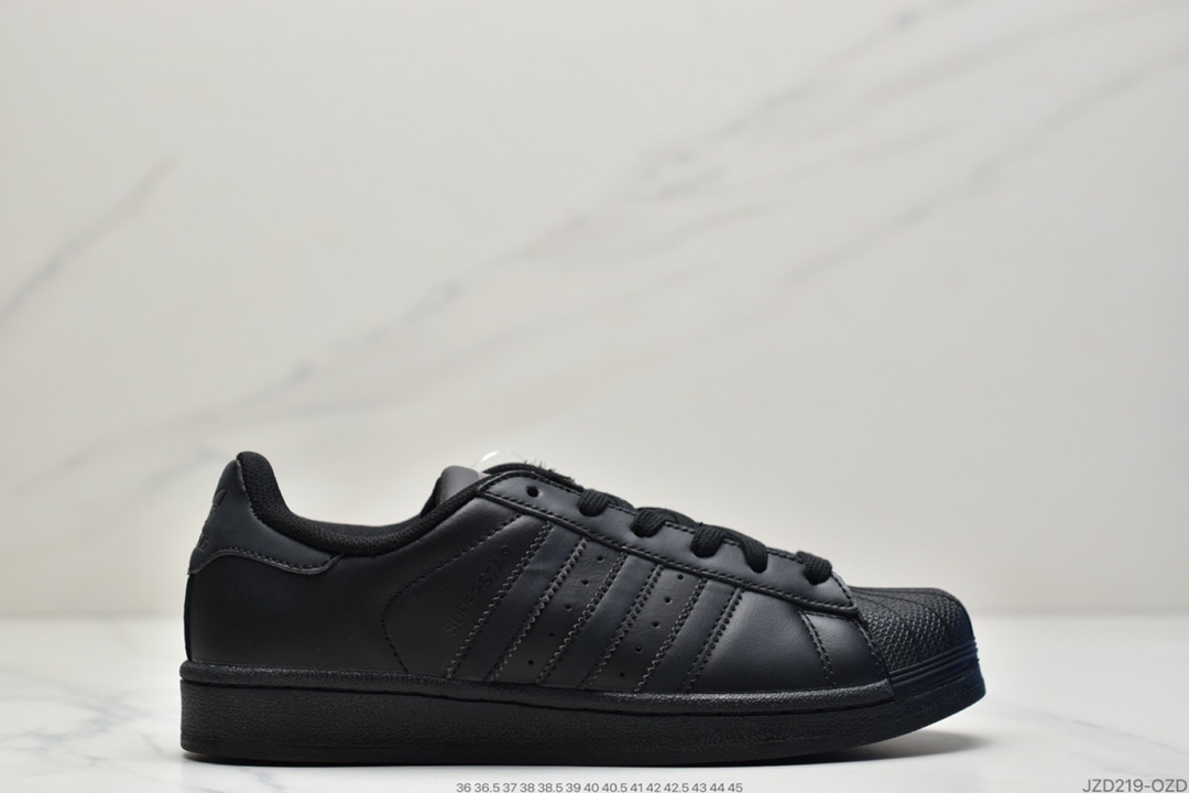 140 阿迪达斯adidas三叶草 Originals Superstar Metal Toe 漆皮黑FV3329