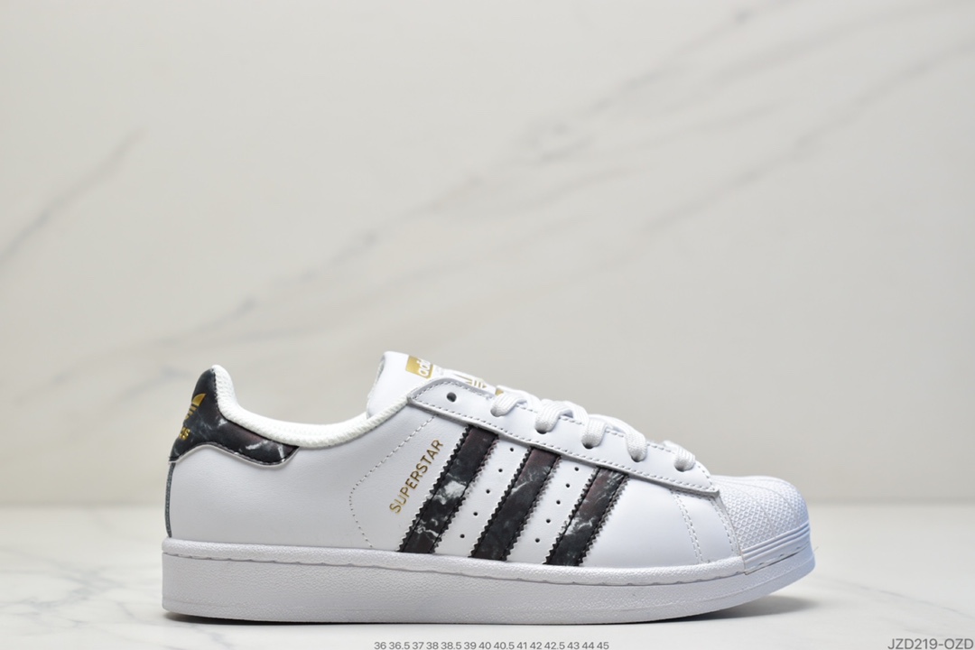 140 阿迪达斯adidas三叶草 Originals Superstar Metal Toe 漆皮黑FV3329