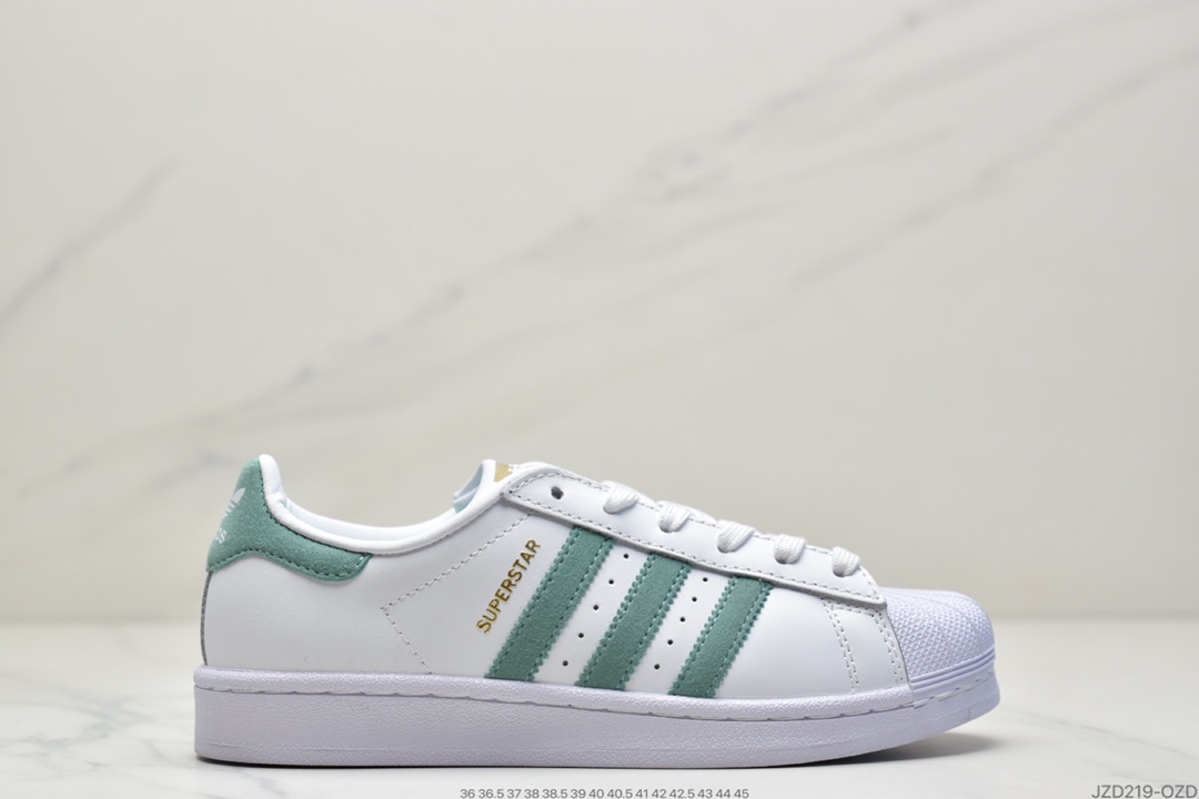 140 阿迪达斯adidas三叶草 Originals Superstar Metal Toe 漆皮黑FV3329