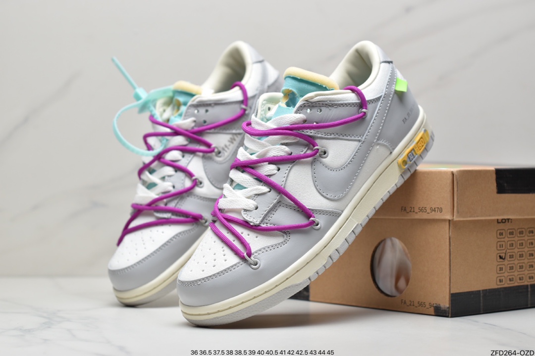 280 Off-White x Nike Dunk Low NO.3白鞋带蓝扣DM1602-118