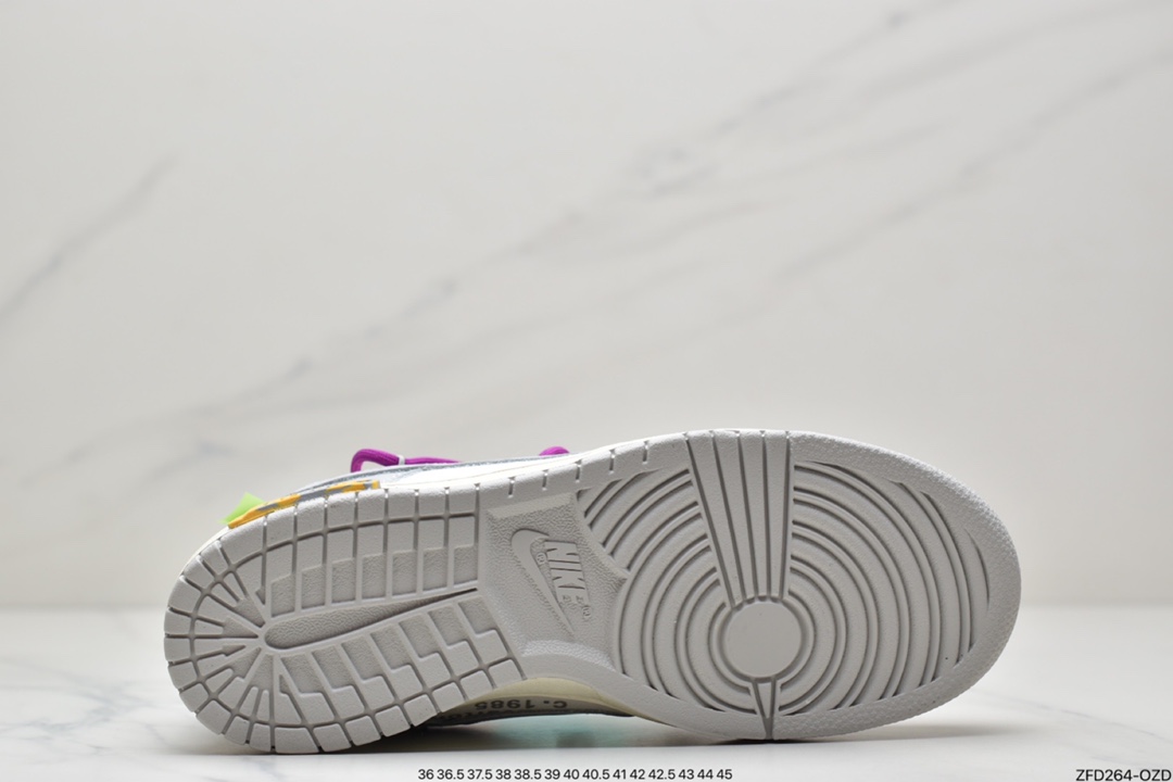 280 Off-White x Nike Dunk Low NO.3白鞋带蓝扣DM1602-118