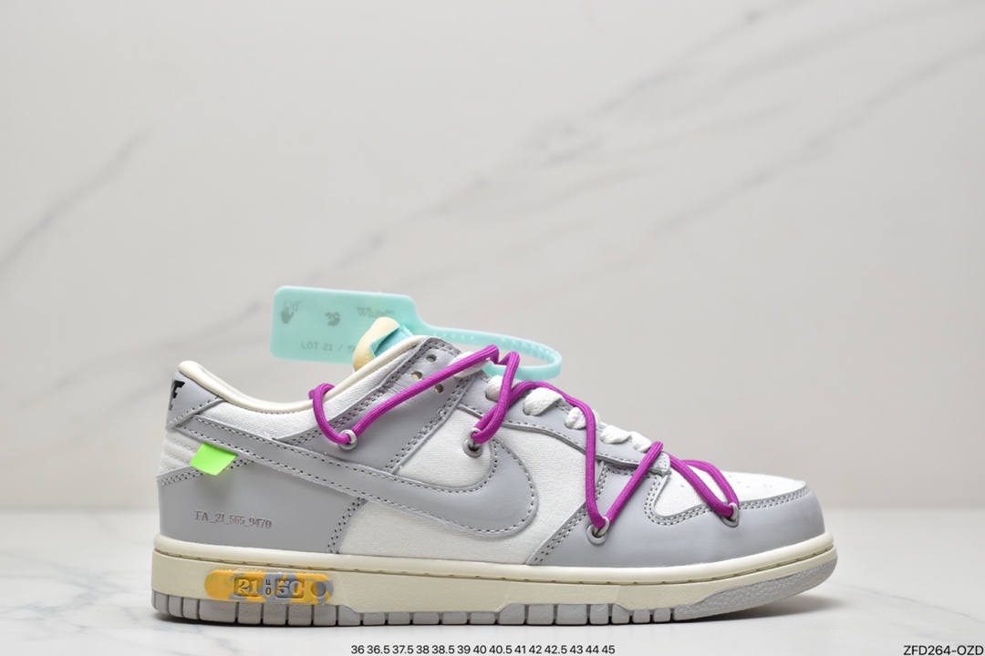 280 Off-White x Nike Dunk Low NO.3白鞋带蓝扣DM1602-118
