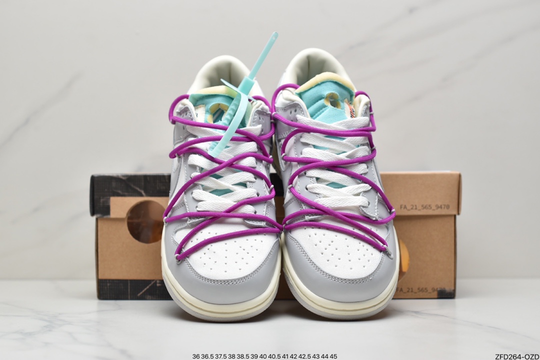 280 Off-White x Nike Dunk Low NO.3白鞋带蓝扣DM1602-118