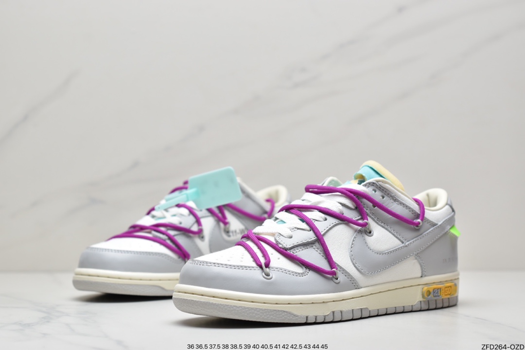 280 Off-White x Nike Dunk Low NO.3白鞋带蓝扣DM1602-118