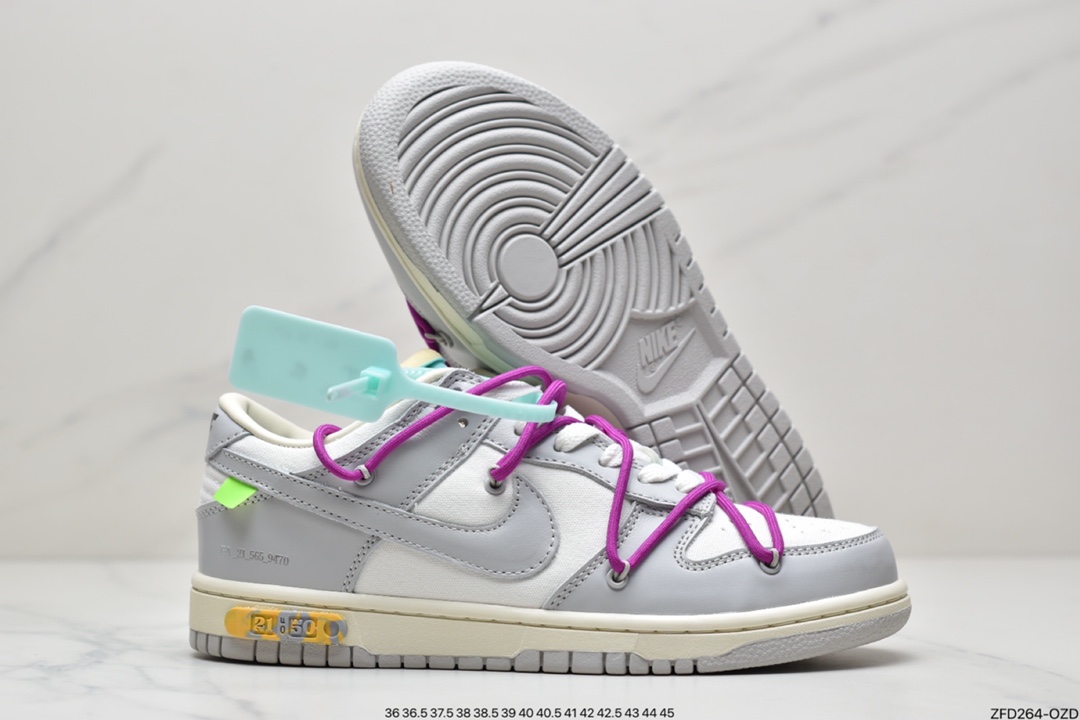 280 Off-White x Nike Dunk Low NO.3白鞋带蓝扣DM1602-118