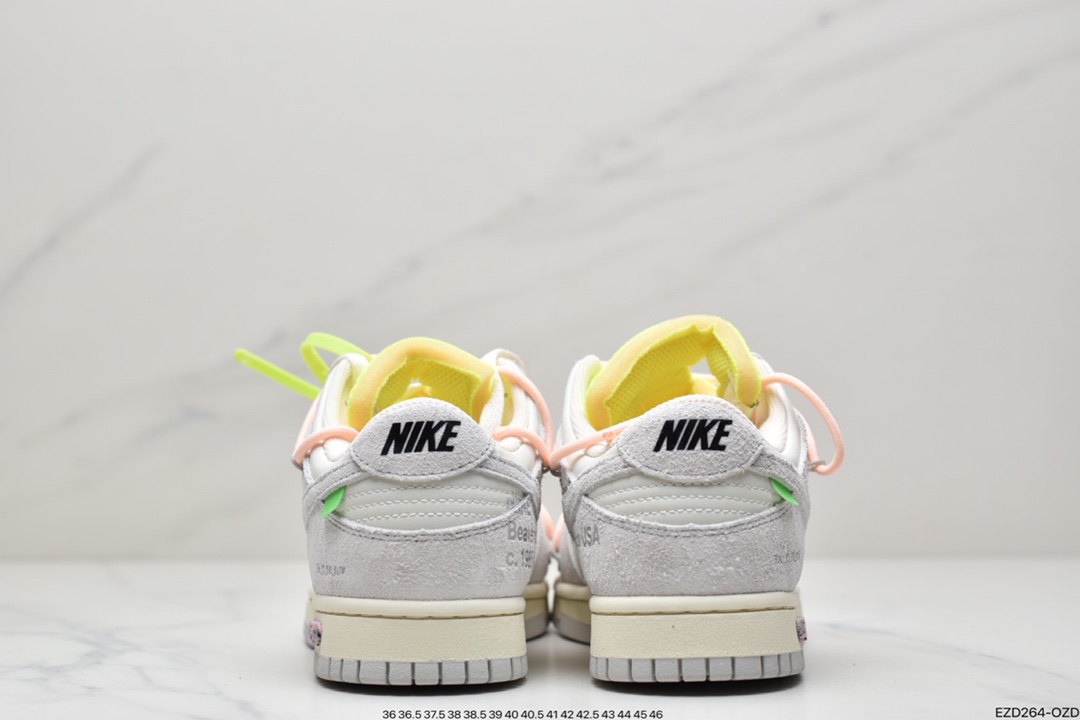 360 Off-White x Nike SB Dunk Low”The 50”扣篮系列低帮经典百搭休闲运动板鞋“OW黑衣粉紫”DM1602-001