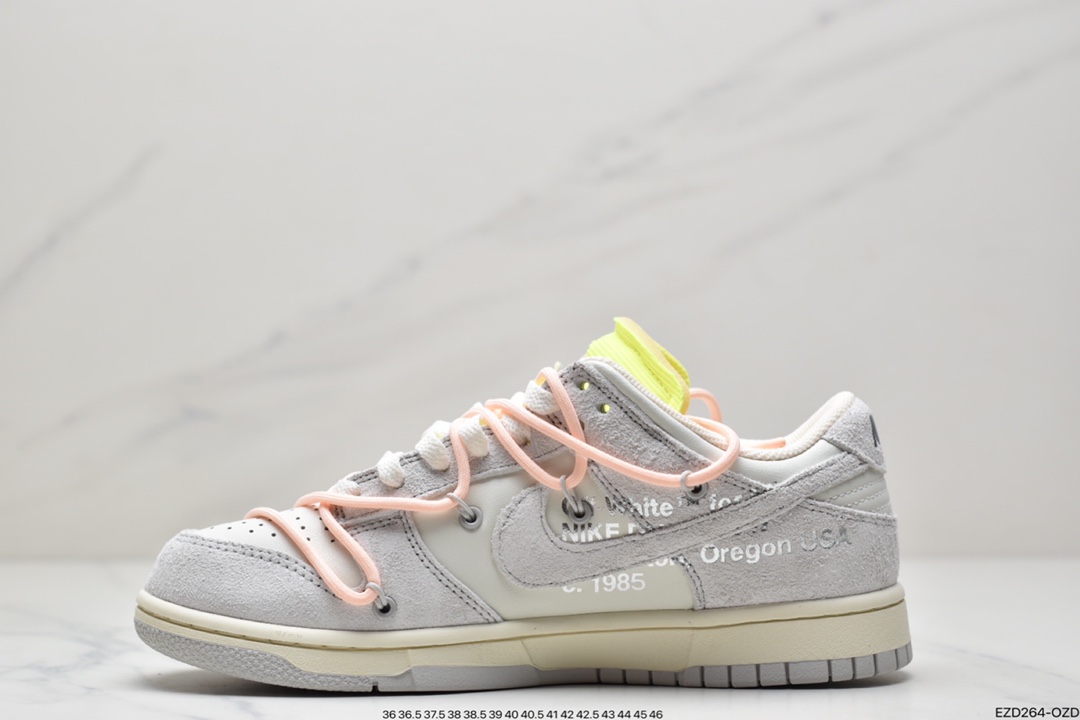 360 Off-White x Nike SB Dunk Low”The 50”扣篮系列低帮经典百搭休闲运动板鞋“OW黑衣粉紫”DM1602-001