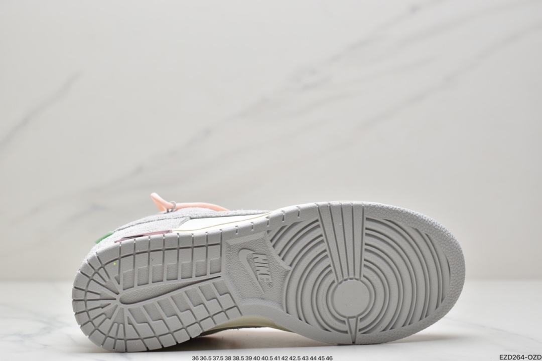 360 Off-White x Nike SB Dunk Low”The 50”扣篮系列低帮经典百搭休闲运动板鞋“OW黑衣粉紫”DM1602-001
