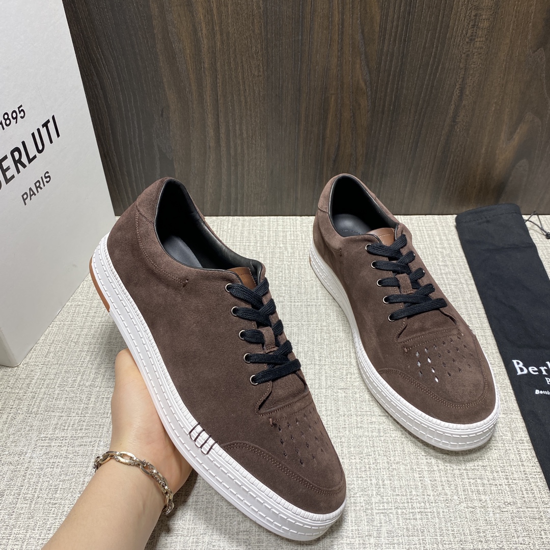 💋 💍BERLUT* 布鲁提 新品 PLAYTIME PALERMO 运动鞋板鞋  一片式皮质鞋 鞋面上