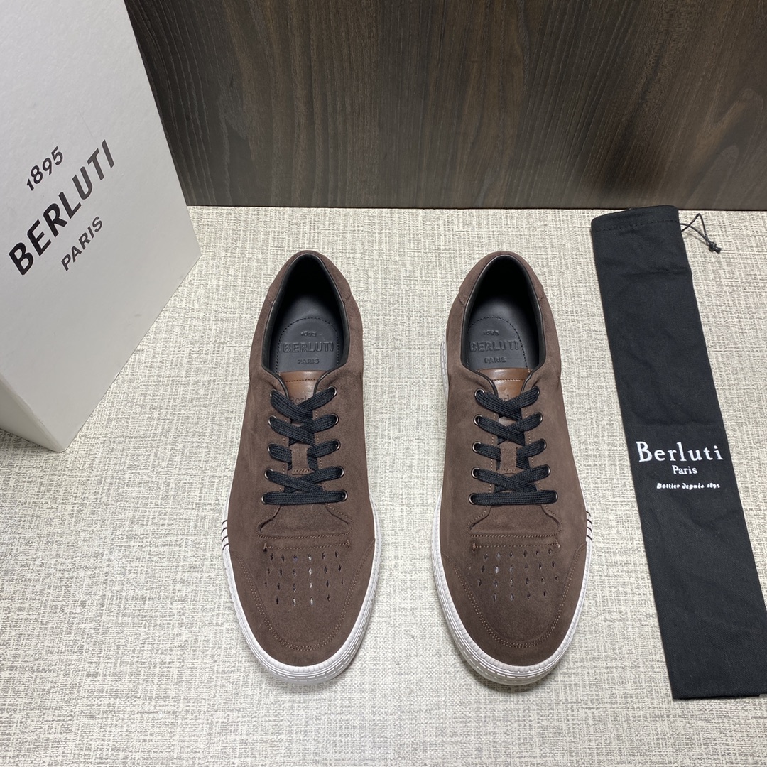 💋 💍BERLUT* 布鲁提 新品 PLAYTIME PALERMO 运动鞋板鞋  一片式皮质鞋 鞋面上