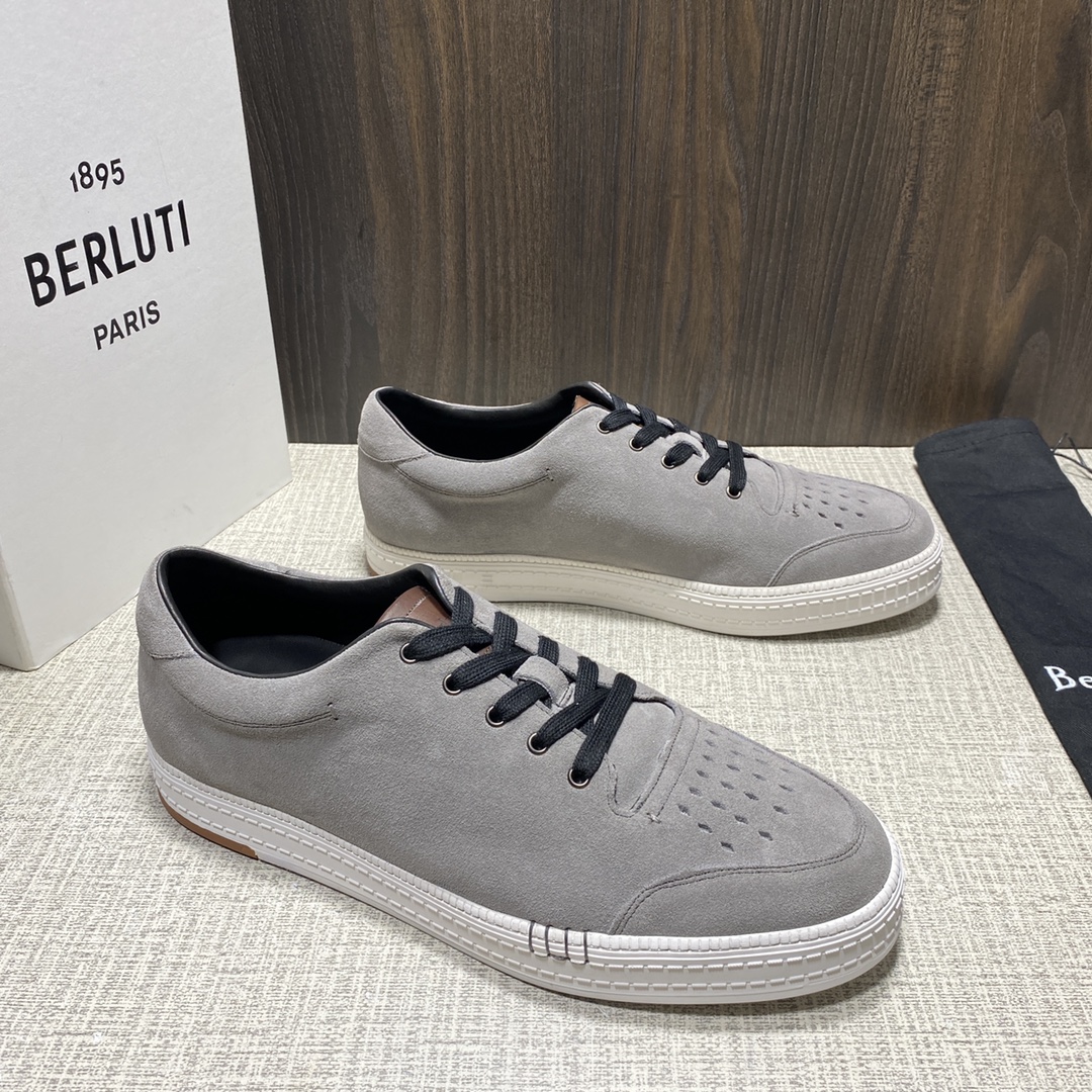 💋 💍BERLUT* 布鲁提 新品 PLAYTIME PALERMO 运动鞋板鞋  一片式皮质鞋 鞋面上