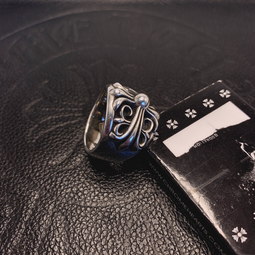 Chrome Hearts 品质克罗心Chrome heart keeper十字花守护着戒指