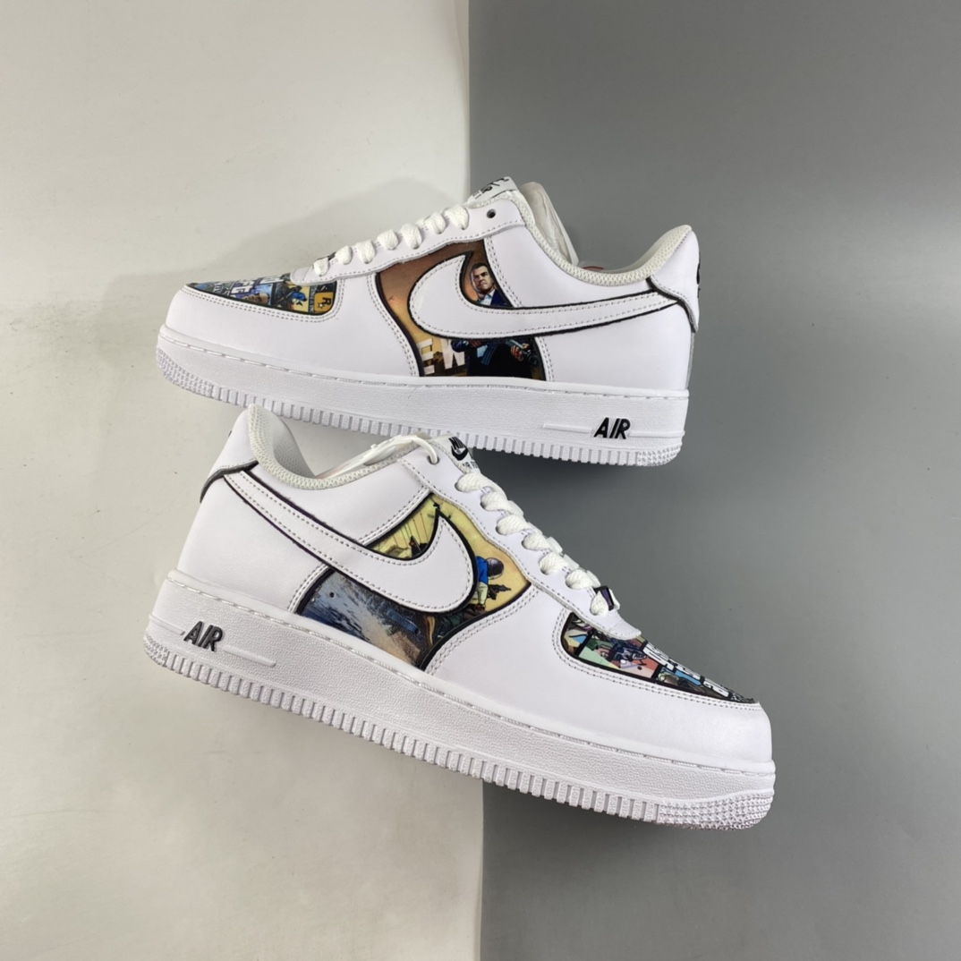 P260  NIKE Air Force 1’07 Low 侠道飞车主题空军一号低帮休闲板鞋 CW2288-302