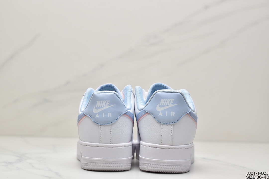 130 耐克/Nike Air Force 1’07 GS”White LT Armory Blue”空军一号经典低帮百搭休闲运动板鞋CW1574