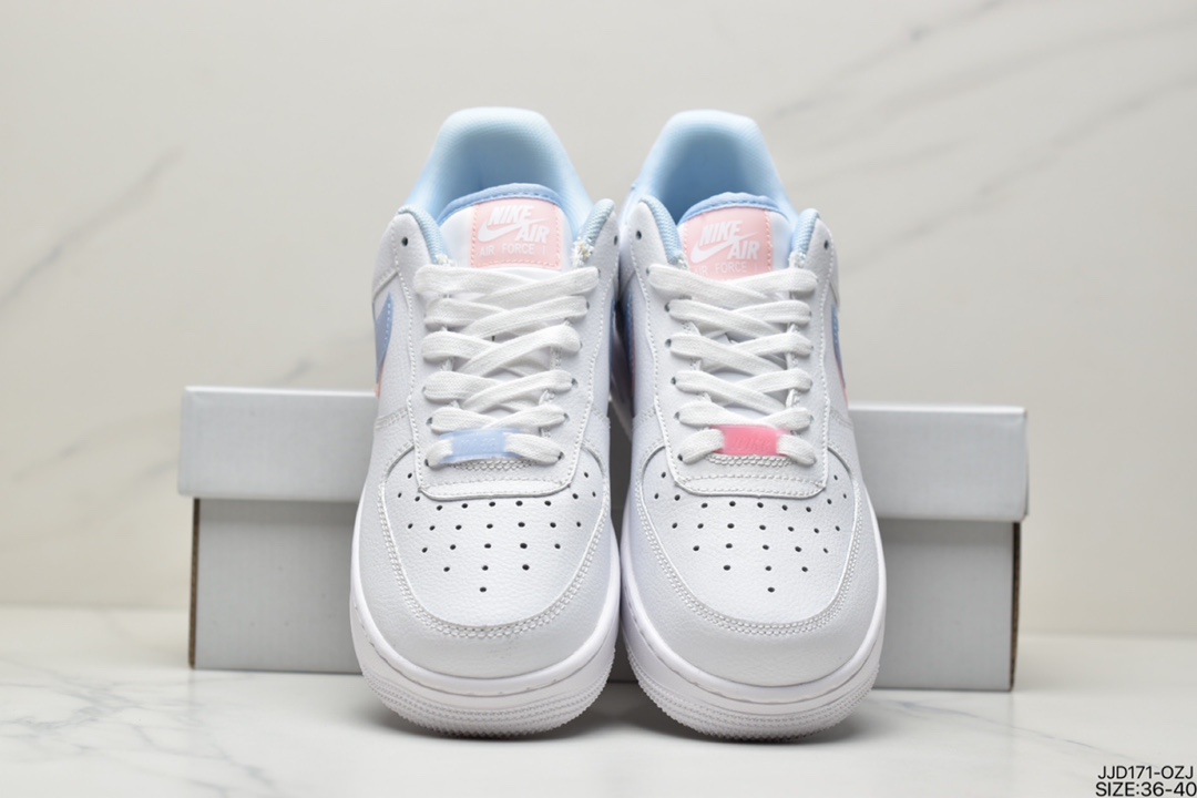 130 耐克/Nike Air Force 1’07 GS”White LT Armory Blue”空军一号经典低帮百搭休闲运动板鞋CW1574