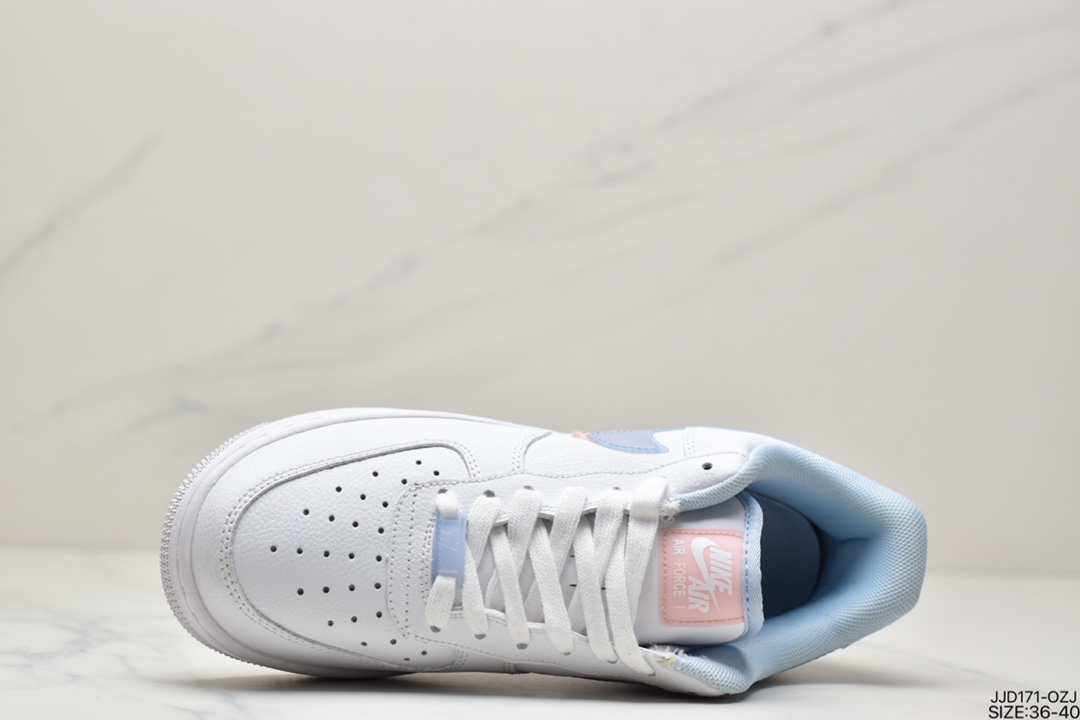 130 耐克/Nike Air Force 1’07 GS”White LT Armory Blue”空军一号经典低帮百搭休闲运动板鞋CW1574
