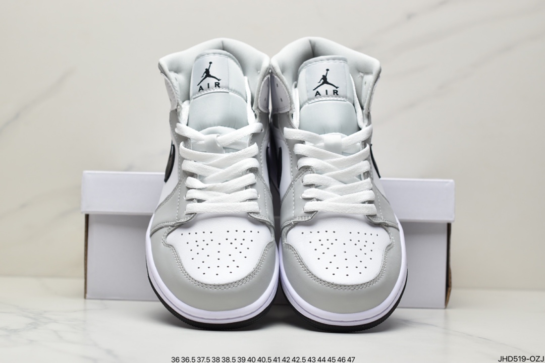 190 Air Jordan 1 Mid ” Light Smoke Grey” AJ1乔1中帮文化篮球鞋 BQ6472-015