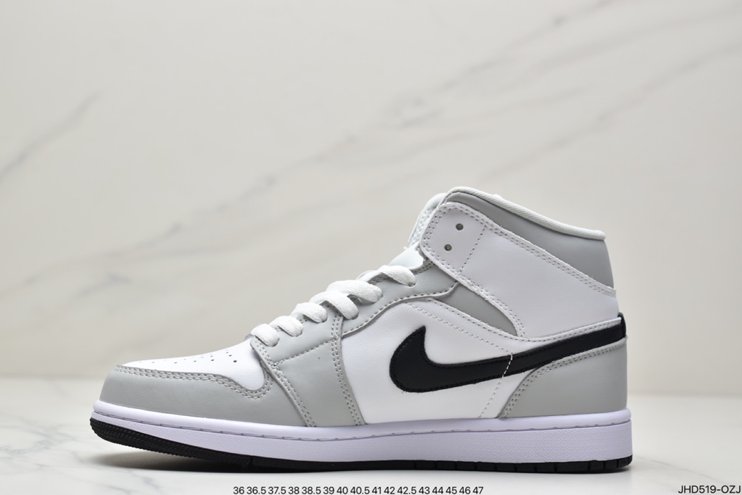 190 Air Jordan 1 Mid ” Light Smoke Grey” AJ1乔1中帮文化篮球鞋 BQ6472-015