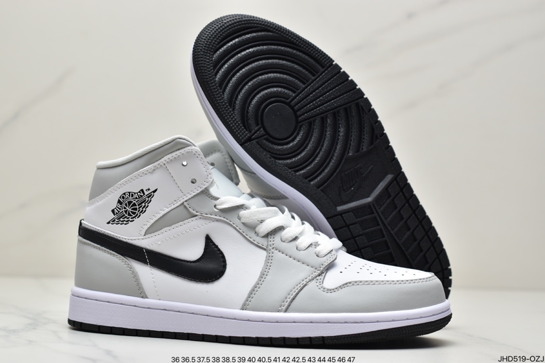 190 Air Jordan 1 Mid ” Light Smoke Grey” AJ1乔1中帮文化篮球鞋 BQ6472-015