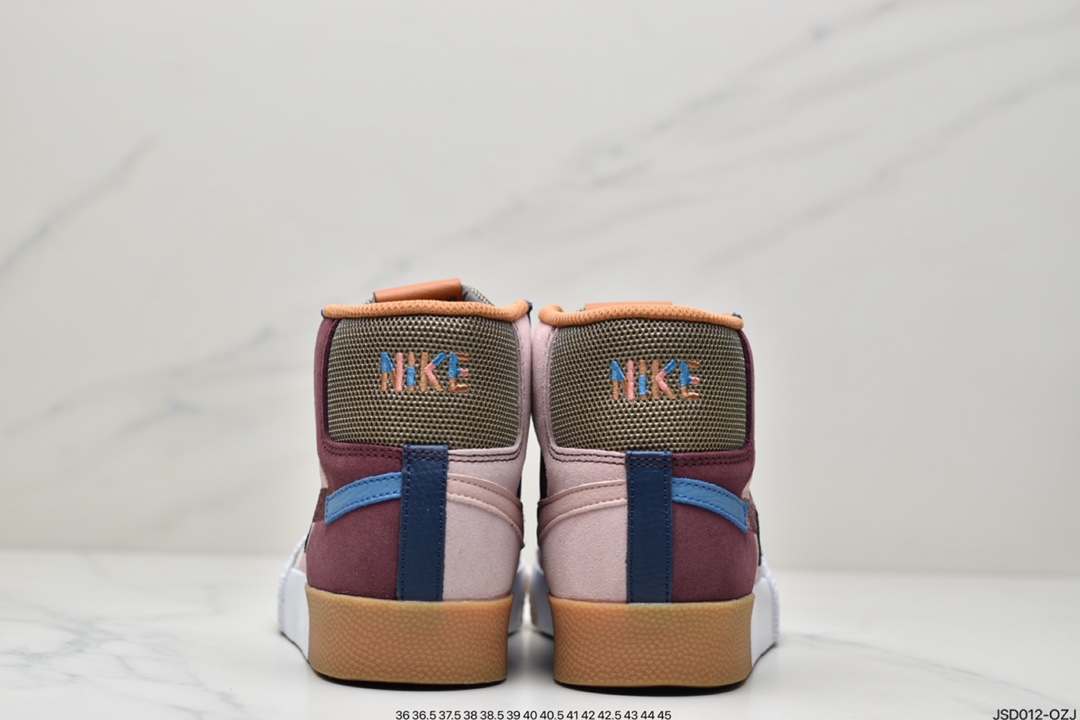 200 耐克Nike SB Blazer Mid PRM “Blue Mosiac 蓝紫拼接 ”高帮百搭休闲运动板鞋 DA8854-500
