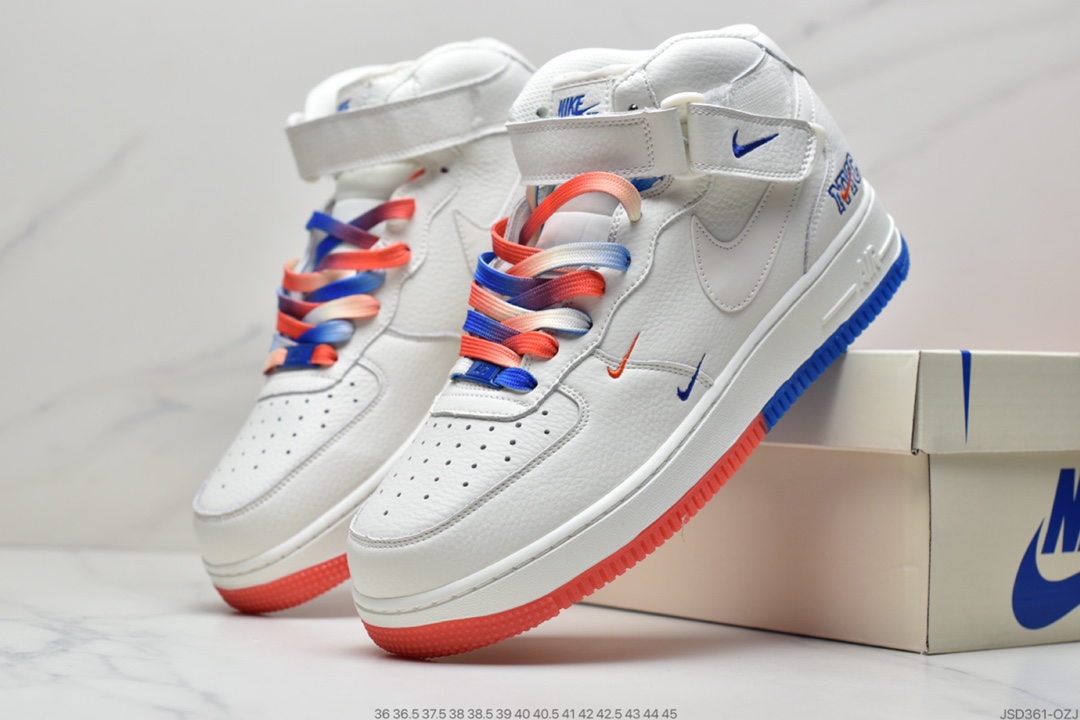 200 耐克Nike Air Force 1’07 QS”Summit White/Orange/Blue Swooshes”空军一号CT1989-113