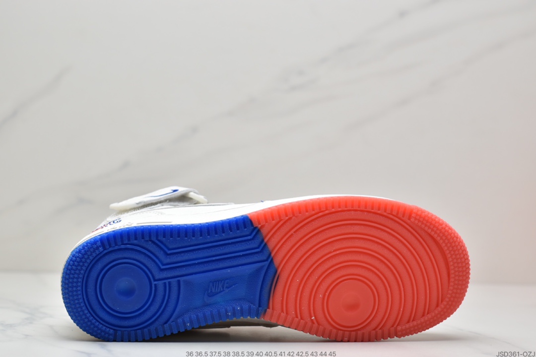 200 耐克Nike Air Force 1’07 QS”Summit White/Orange/Blue Swooshes”空军一号CT1989-113