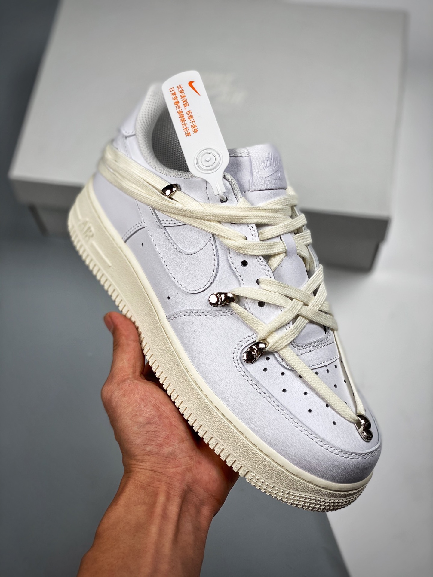 Nike Air Force 1 cuero sintético, estrella de cinco puntas, correa, horma original y plantilla original, crea la forma …