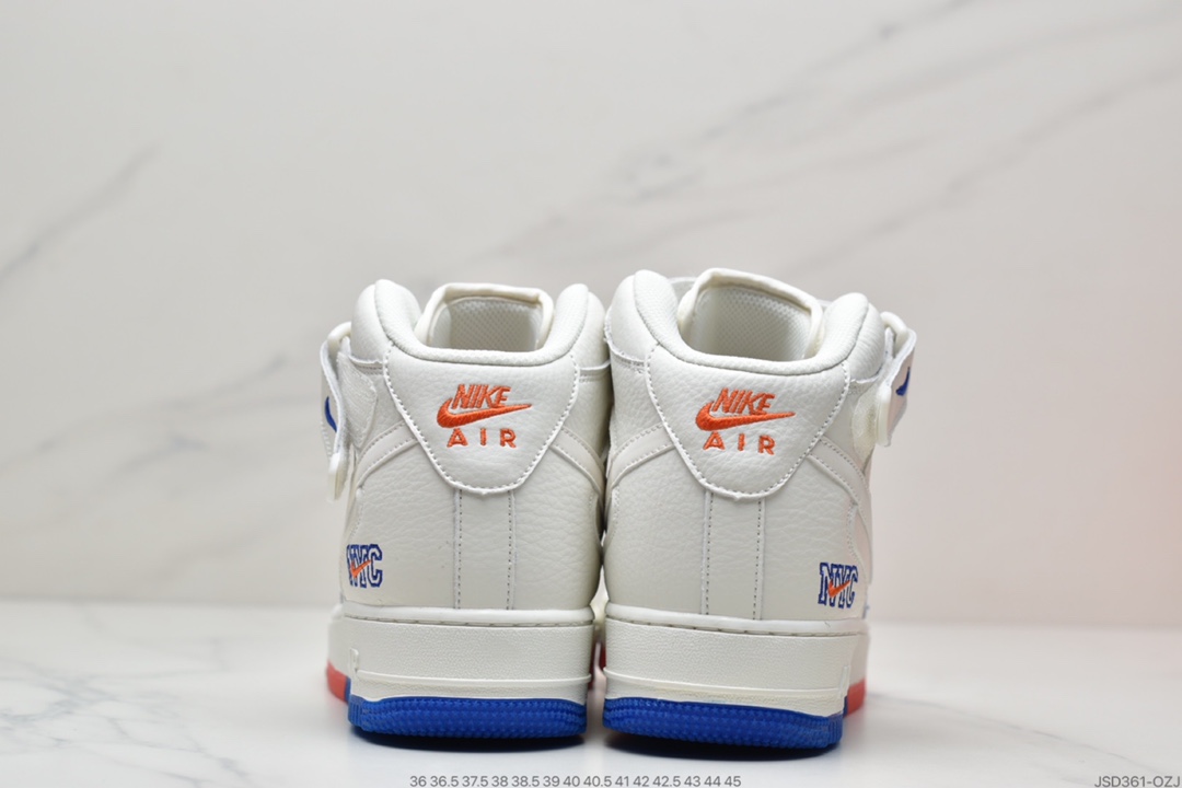 200 耐克Nike Air Force 1’07 QS”Summit White/Orange/Blue Swooshes”空军一号CT1989-113