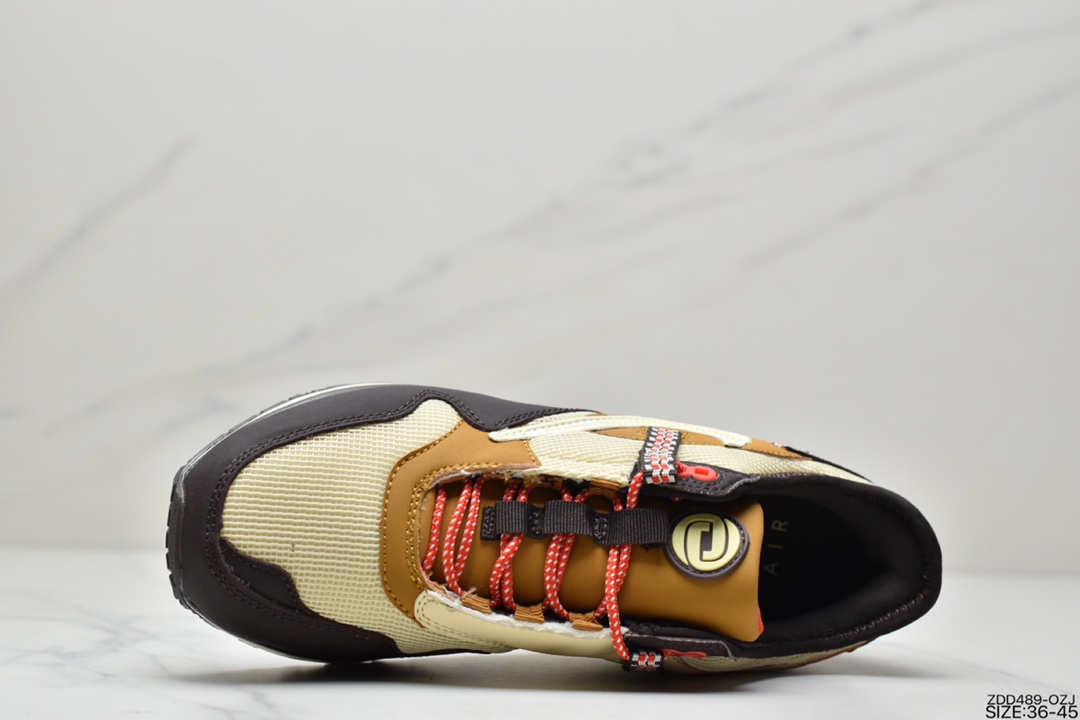 230  Travis Scott x Nike Air Max 1” Wheat/Lemon”低帮复古慢跑鞋DO9392-700