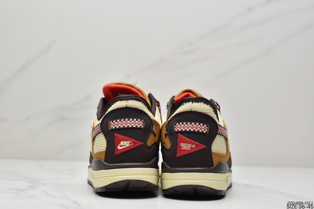 230  Travis Scott x Nike Air Max 1” Wheat/Lemon”低帮复古慢跑鞋DO9392-700