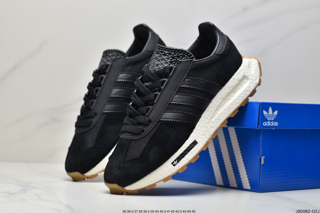 200 阿迪达斯adidas Racing 1 Boost Prototype  速度轻盈复古系列百搭透气运动慢跑鞋 HO3078