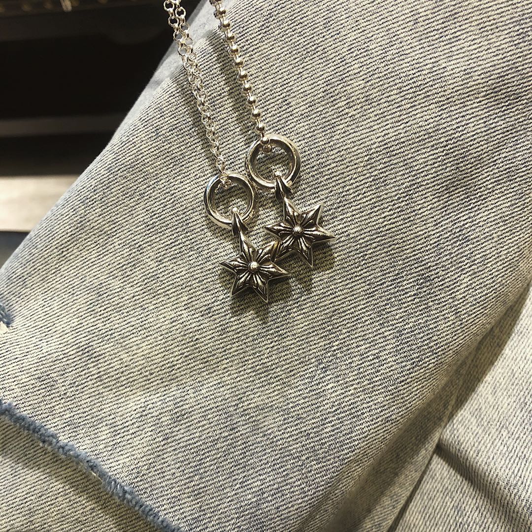 Chrome Hearts 𝐂𝐡𝐫𝐨𝐦𝐞 𝐡𝐞𝐚𝐫𝐭𝐬 克罗心 六角星项链