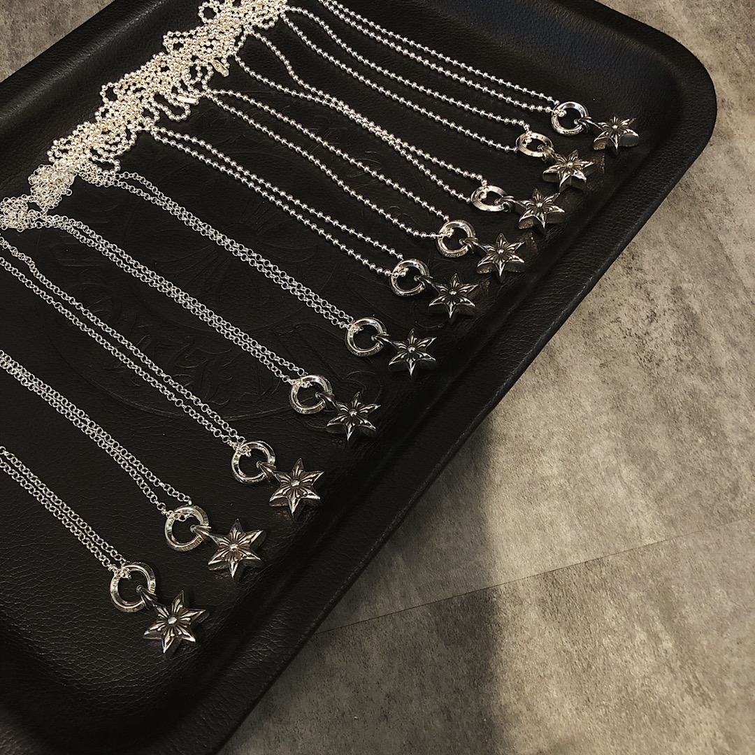 Chrome Hearts 𝐂𝐡𝐫𝐨𝐦𝐞 𝐡𝐞𝐚𝐫𝐭𝐬 克罗心 六角星项链