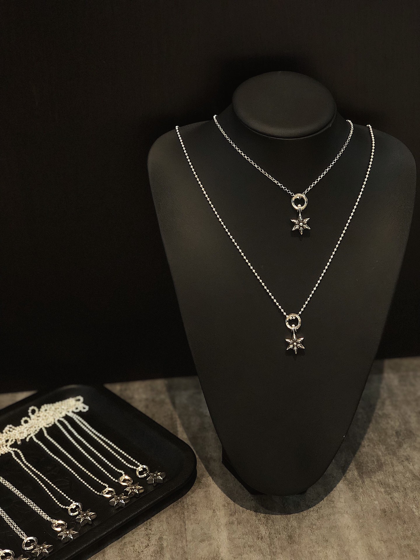 Chrome Hearts 𝐂𝐡𝐫𝐨𝐦𝐞 𝐡𝐞𝐚𝐫𝐭𝐬 克罗心 六角星项链