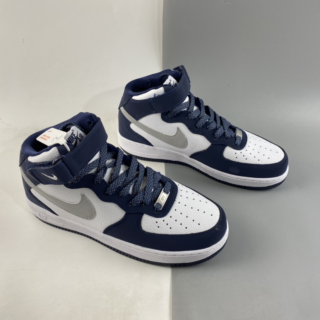 P240  NIKE Air Force 1’07 Mid 空军一号午夜蓝中邦休闲板鞋 AQ2263-115