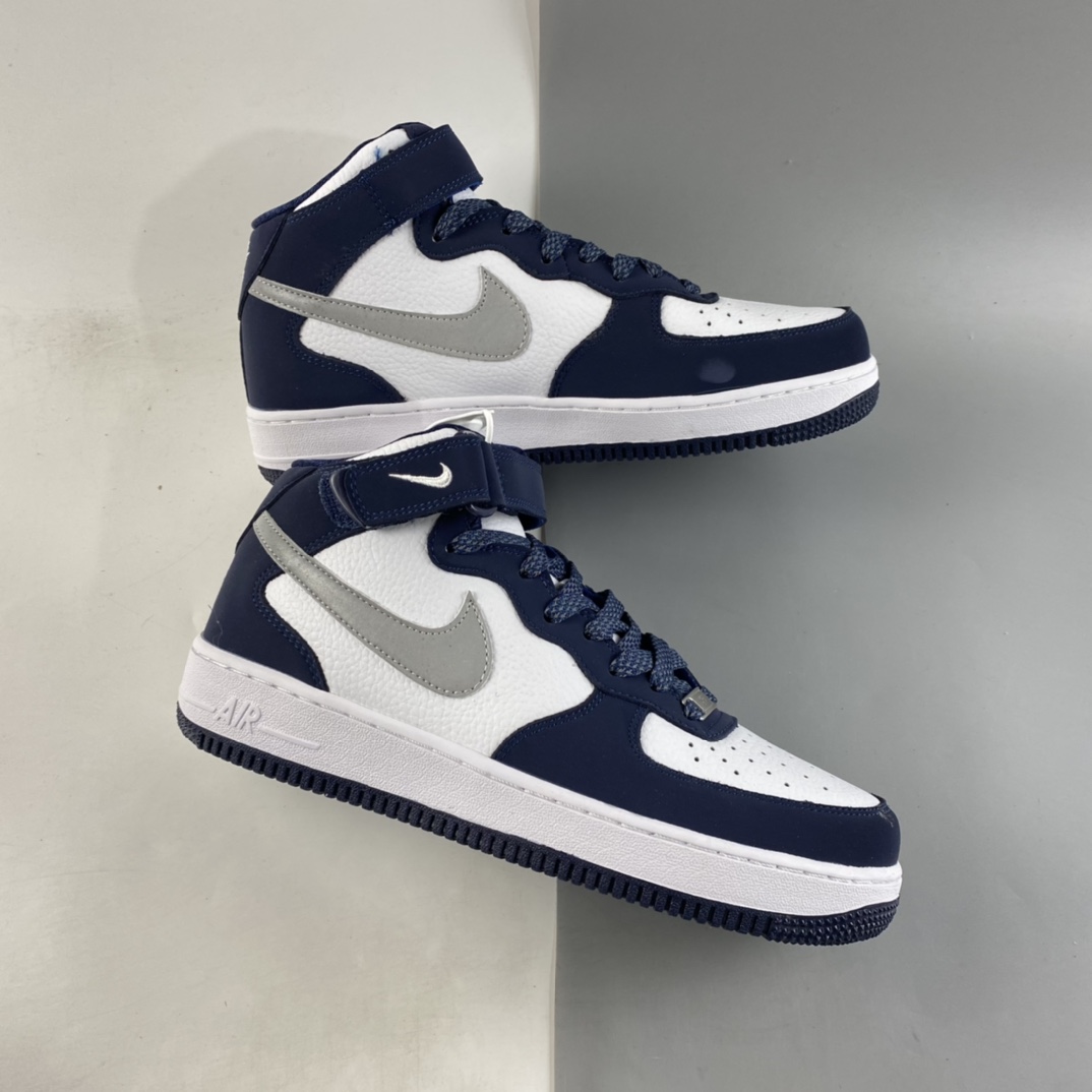 P240  NIKE Air Force 1’07 Mid 空军一号午夜蓝中邦休闲板鞋 AQ2263-115