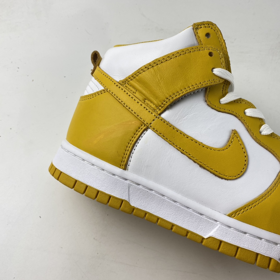 P400  NIKE SB Dunk High 白黄配色SB扣碎篮板高帮板鞋 DD1869-106